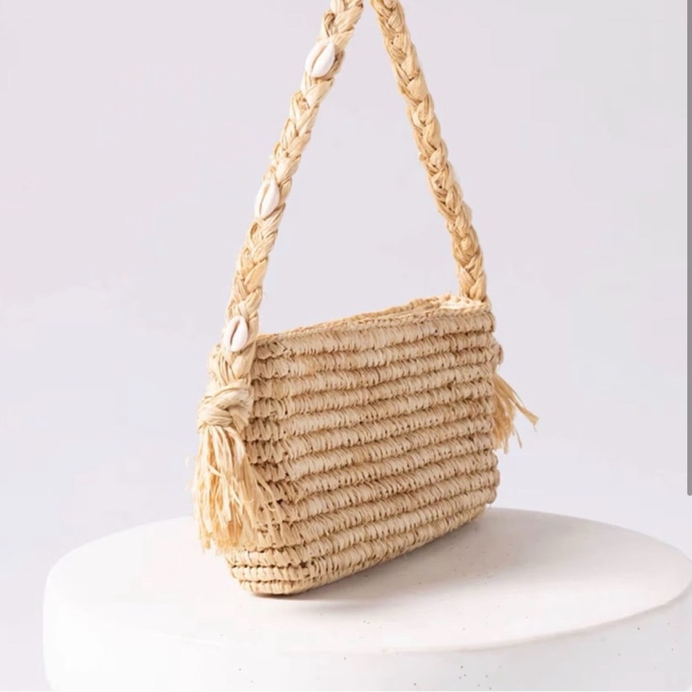 L*Space Woven Straw Shoulder Bag in Natural - Picture 2 of 2
